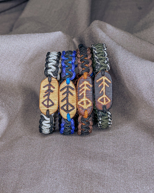 Muzikos Vikingų runų apyrankė